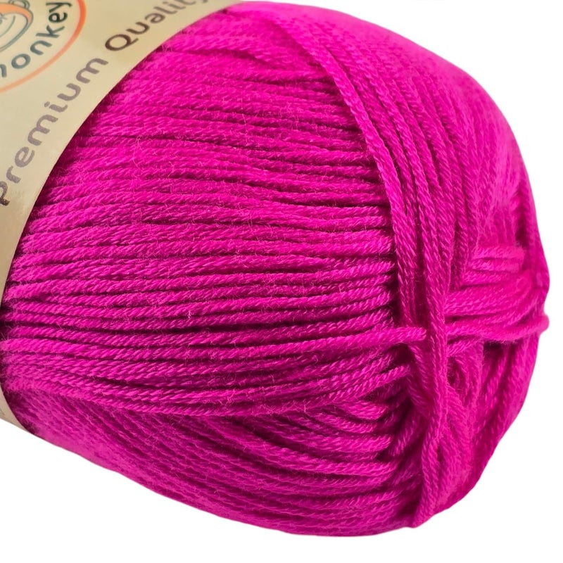 Yonkey Monkey 10-Pack of Yonkey Monkey 500 Grams Yarn - 70% Rayon derived from Bamboo, 30% Cotton - Light Rose 9021 - Image 3